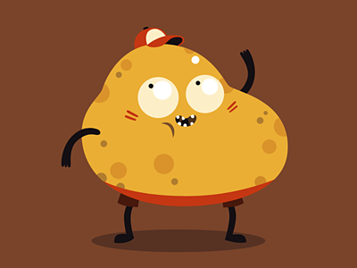 Yellow potato dribbble