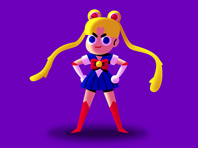 Sailor Moon cartoon character illustration vector