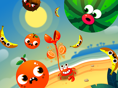 Coco Crab characters crab game illustration vector