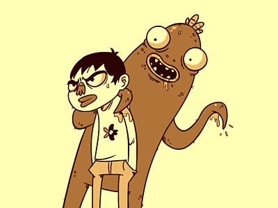 A Friend cartoon character draw monster sketchbook