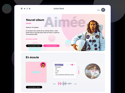 Album landing page dayli challenge dayliui music ui ui design