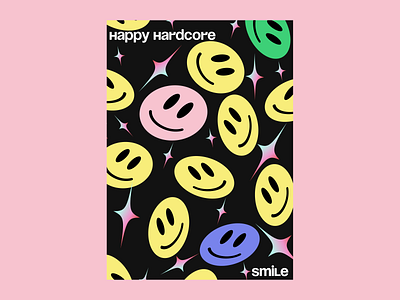 Smile posters 1990 art brutalism design digital education figma design illustration illustration art illustrator posters smile