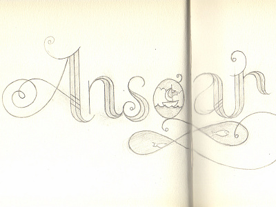 Hand lettered name illustration lettering name sketch