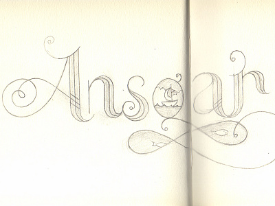 Hand lettered name