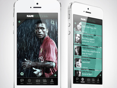NANI FOOTBALL APP application football graphic design interactive design interface mobile nani uiux