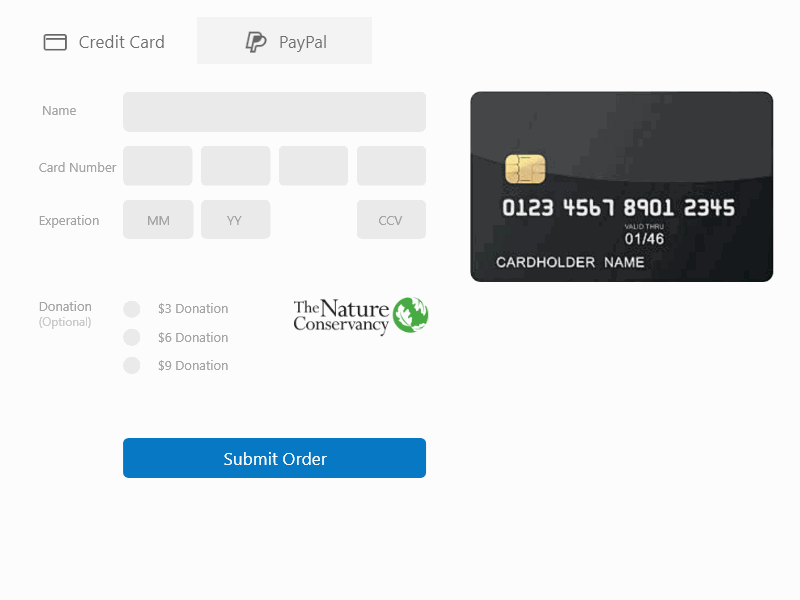 Credit Card Form - Daily UI #002