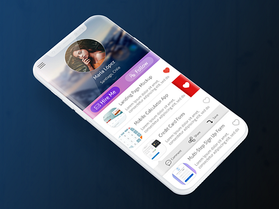 User Profile - Daily UI #006 app design flat ux vector