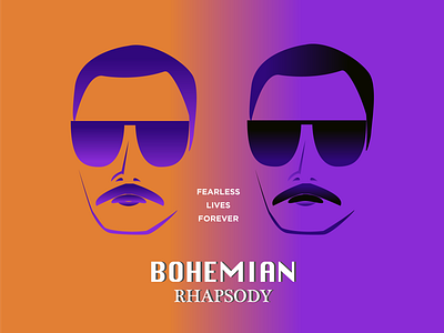 Queen- Bohemian Rhapsody illustration illustrator movie art typography