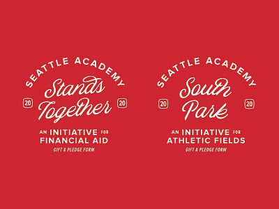 Seattle Academy Badges 2020 beasts of england blackbike proxima nova seattle academy south park stand together type typography