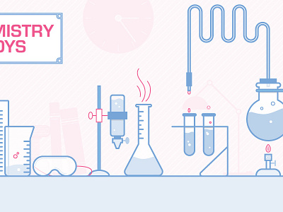 Chemistry chemistry illustration stem toys vector illustration