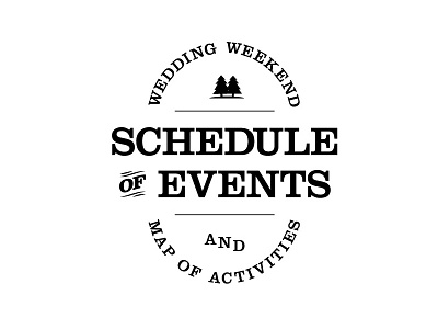 Schedule of Events clarendon lock up map typography wedding