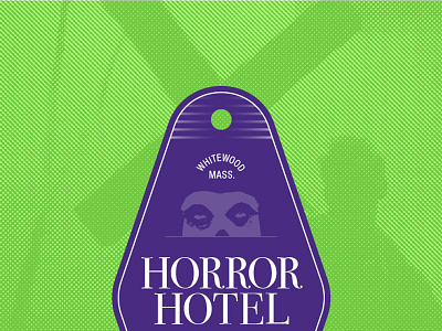 Horror Hotel bodoni fiend club helvetica horror horror hotel hotel room key misfits room 21 sticker sticker design typography