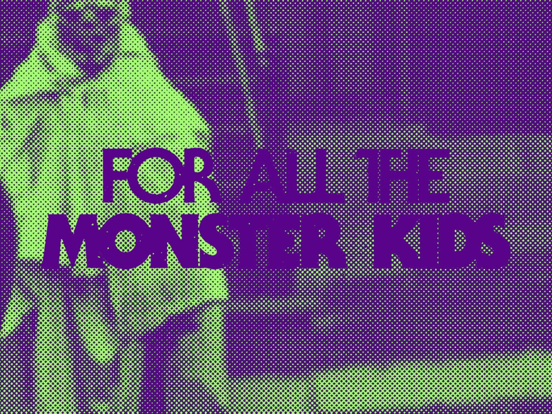 Monster Kids fiend club pins stickers herb lubalin typography we are 1025 misfits