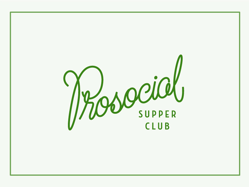 Prosocial Supper Club seattle social justice monoline branding supper club supper logo