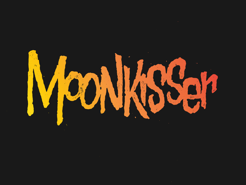 Moonkisser typography handlettered handlettering portland moonkisser 90s alternative shoegaze lettering