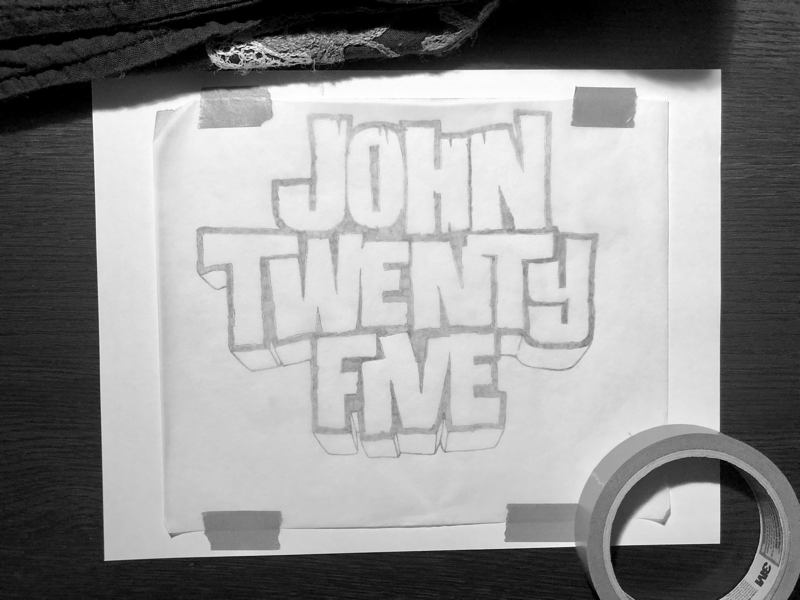 Me black and white typography portfolio logotype hand-lettering twentyfive lettering