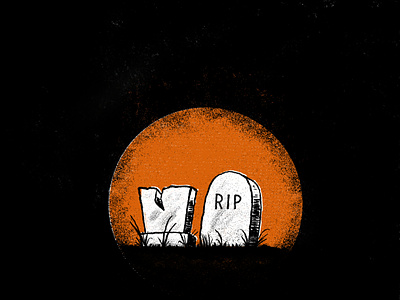 Death Comes Ripping halloween illustration retrosupplyco texture tombstone