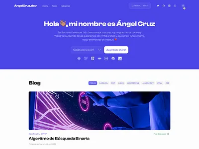 Ángel Cruz - Personal Site & Portfolio design ui uiuxdesign ux