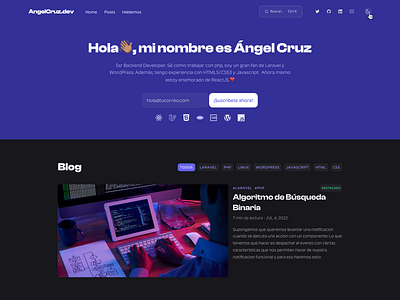 Ángel Cruz - Personal Site & Portfolio design ui ux