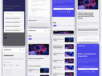 Ángel Cruz - Personal Site & Portfolio design lightmode ui ux
