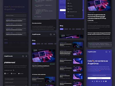 Ángel Cruz - Personal Site & Portfolio darkmode ui uiuxdesign ux