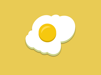 Fried Egg egg icon illustration
