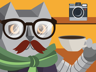 Hipster Kitty coffee hipster mustache robot xbox 1