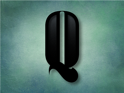 Q 36days 36daysoftype art green leather lettering photoshop q subtle texture type typography