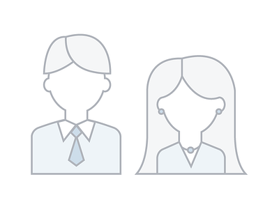 Man and Women Icons for Landing icons illustration man users woman