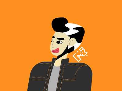 Leather Jacket animation boy cool design flat flat art illustration illustrator leather leather jacket muslim orange pakistan pakistani vector