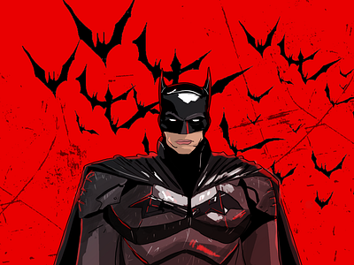 THE BATMAN batman batman v superman bats dc dccomics design detective flat halloween illustration robert pattinson superhero the batman vector
