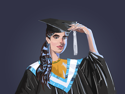 Graduation animation design flat girl girl illustration graduation graduation cap illustration muslim pakistan pakistani student university vector