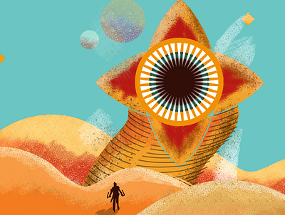 Dune, Arrakis, Worm animation arrakis art book book cover cover art design dune flat illustration movie novel vector worm
