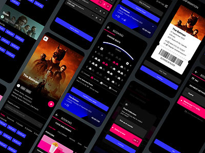 Cinema Booking App - Dark Theme