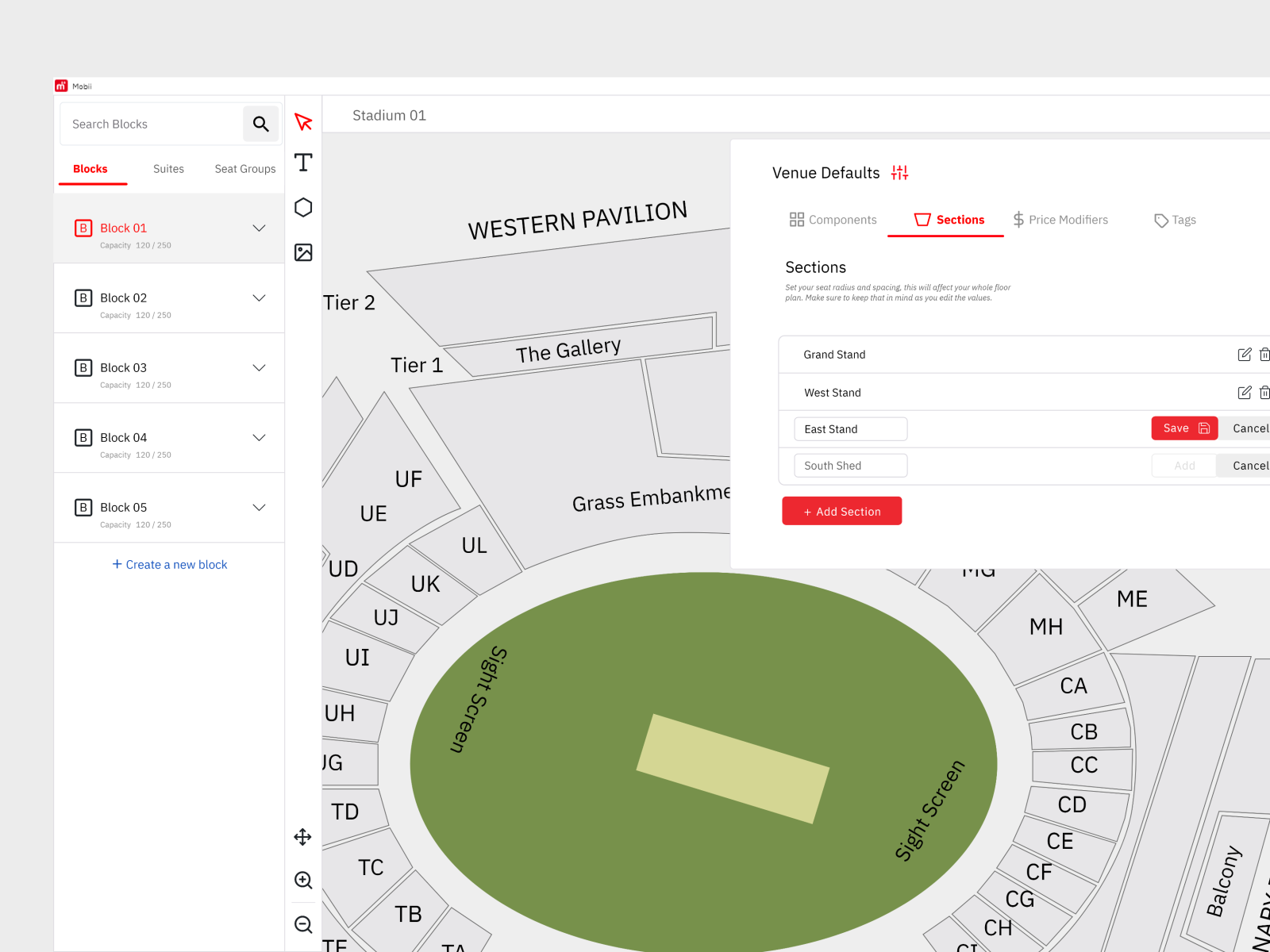 Stadium Seating Layout Builder by Mujtaba Nadeem on Dribbble