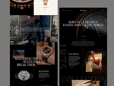 Watch landing page ecommerce fashion homepage landing page sketch watches web design website xd