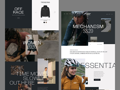 Ecommerce landing page bike cycling ecommerce fashion sketch typography ui web design website xd