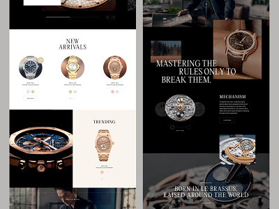 Watch website concept eccomerce product shop sketch ui ux watch watches web design website