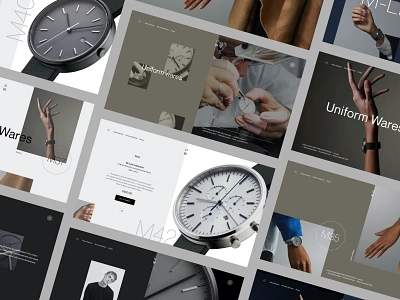 Uniform Wares concepts ecommerce homepage landing page product product page time typogrpahy watch watches web design