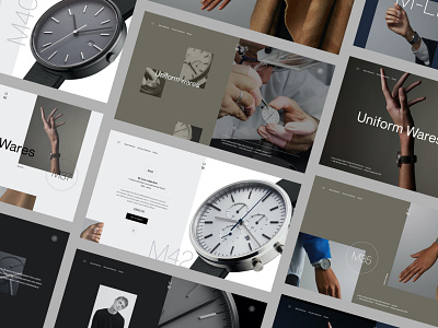 Uniform Wares concepts ecommerce homepage landing page product product page time typogrpahy watch watches web design