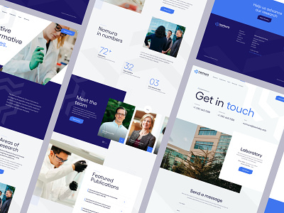 Research group homepage landing page medical research science sketch ui ux web design website