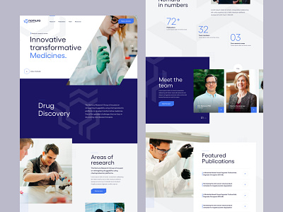 Research Group homepage landing page medical research sketch ui ux web design website