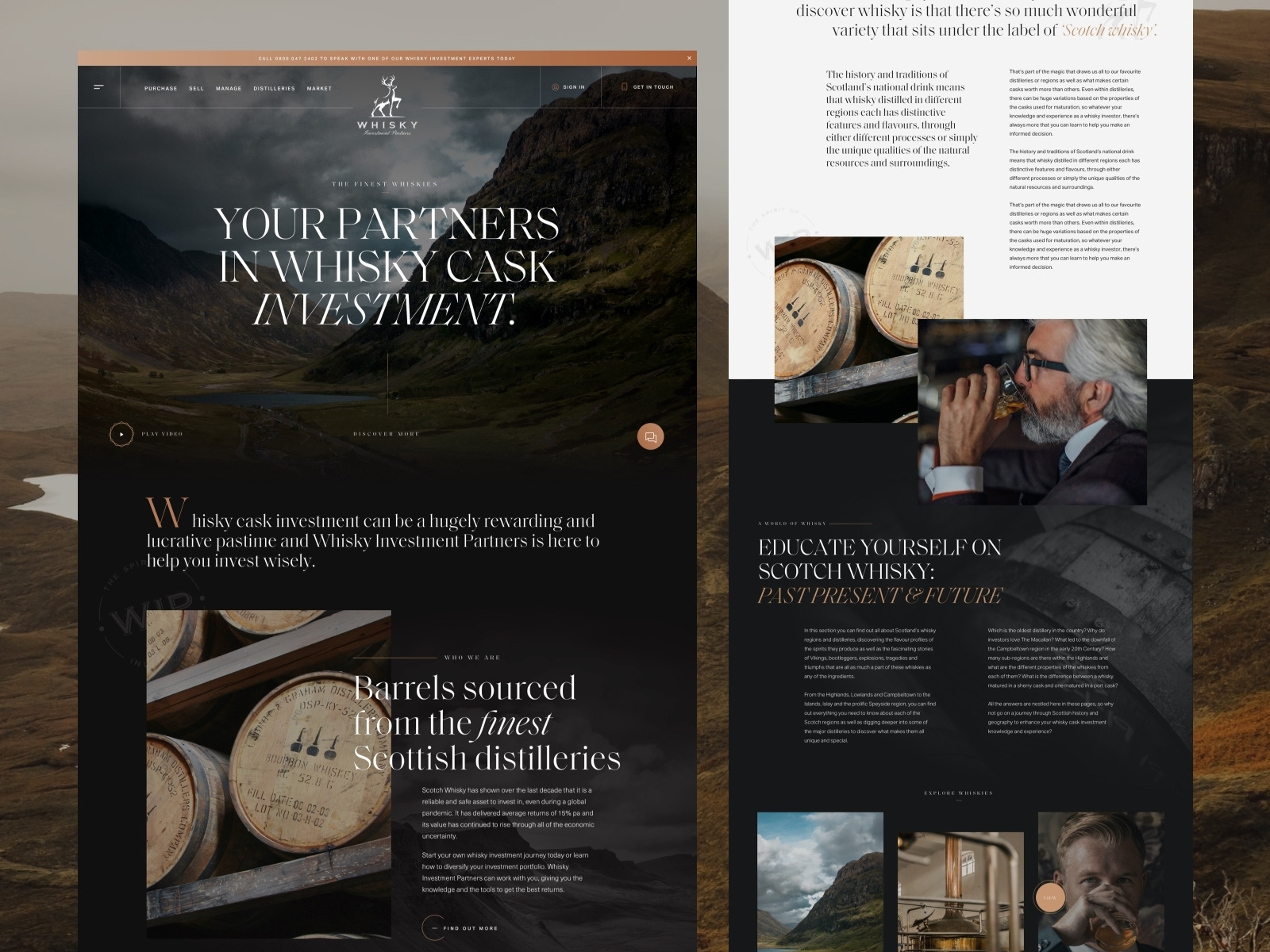 Whiskey Investment Partners by Louis Saville on Dribbble