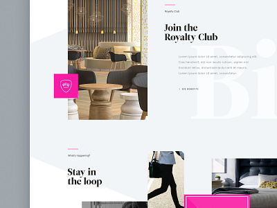 Hotel homepage concept booking buttons homepage hotel pink typography ui ux website