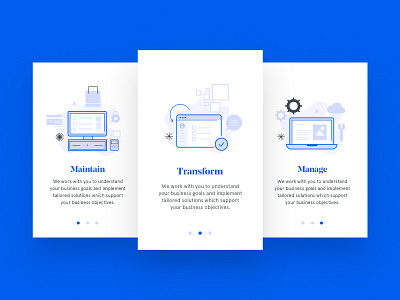 Service icons blue browser design icons illustration it laptop security settings shopping ui uxdesign