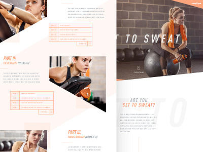 Set To Sweat design fitness health landing page sport typograpahy ui ux web website