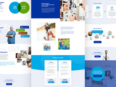 Pages design illustration layout navigation opticians pricing ui ux website