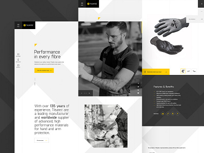 Tilsatec pages design homepage navigation product typography ui ux web