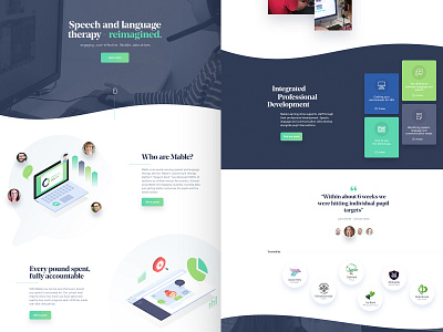 Speech Therapy Site buttons design homepage icons illustration navigation serif typography ui ux website