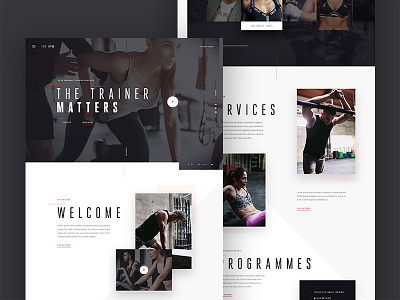 Gym landing page concept design exercise gym hero homepage landing page navigation sport typography ui ux website